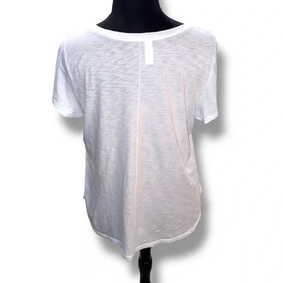 SPANX Pima Cotton V-Neck Tee - White 2X - Picture 4 of 10